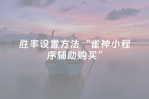 胜率设置方法“雀神小程序辅助购买”（详细透视教程）-哔哩哔哩