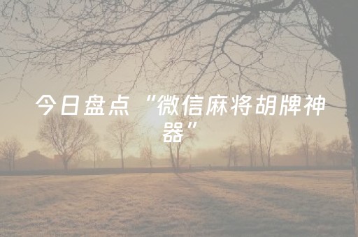 今日盘点“微信麻将胡牌神器”（详细开挂教程）-哔哩哔哩