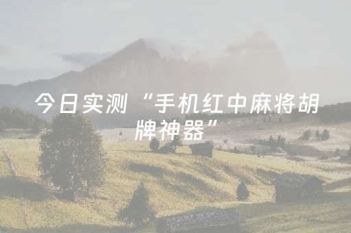 今日实测“手机红中麻将胡牌神器”（详细开挂教程）-哔哩哔哩