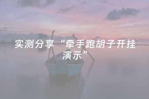 实测分享“牵手跑胡子开挂演示”（详细开挂教程）-哔哩哔哩