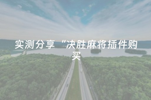 实测分享“决胜麻将插件购买（助赢神器通用版）
