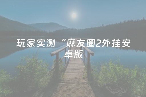 玩家实测“麻友圈2外挂安卓版（助赢神器通用版）