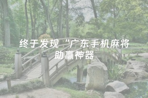 终于发现“广东手机麻将助赢神器（专用辅牌神器免安装）
