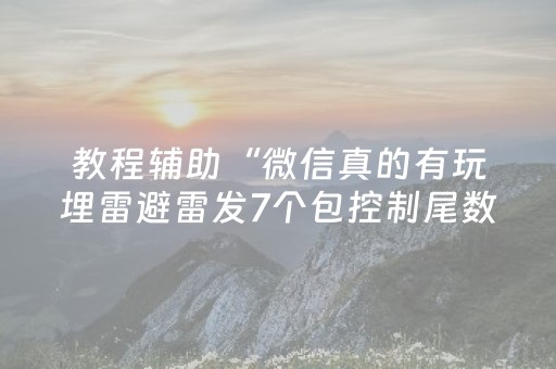 教程辅助“微信真的有玩埋雷避雷发7个包控制尾数神器”（详细透视教程）-哔哩哔哩