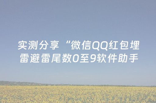 实测分享“微信QQ红包埋雷避雷尾数0至9软件助手”（详细透视教程）-哔哩哔哩