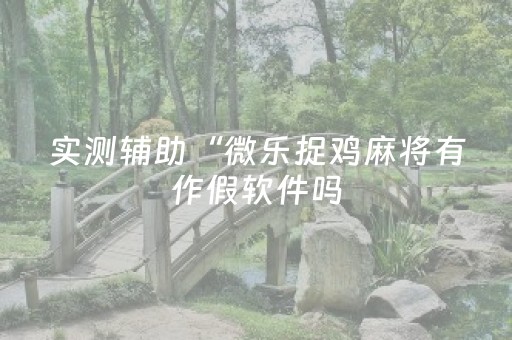 玩家必看攻略“微乐麻将有猫腻吗（专用辅牌神器免安装）