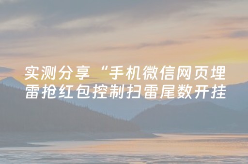 实测分享“手机微信网页埋雷抢红包控制扫雷尾数开挂软件”（详细透视教程）-哔哩哔哩