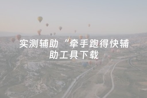 实测辅助“牵手跑得快辅助工具下载（助赢神器通用版）
