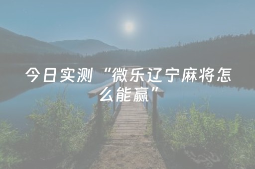 今日实测“微乐辽宁麻将怎么能赢”（详细开挂教程）-哔哩哔哩