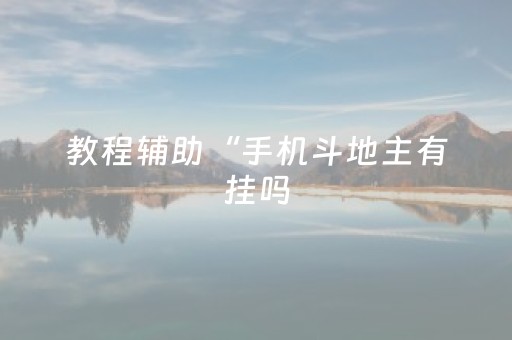 教程辅助“手机斗地主有挂吗（专用辅牌神器免安装）