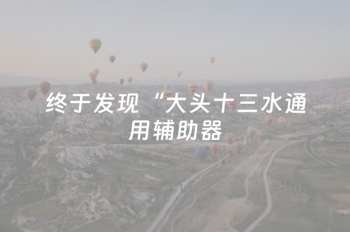 终于发现“大头十三水通用辅助器（专用辅牌神器免安装）