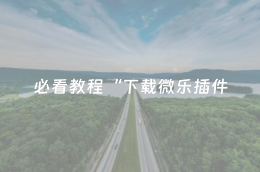 必看教程“下载微乐插件（助赢神器通用版）
