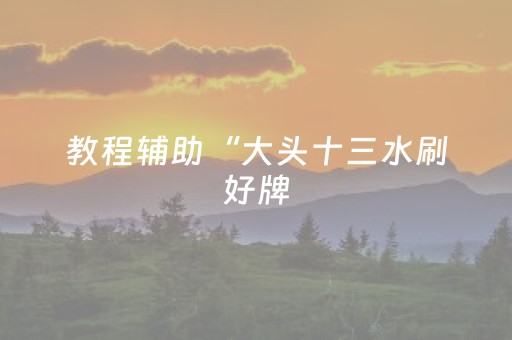 教程辅助“大头十三水刷好牌（专用辅牌神器免安装）
