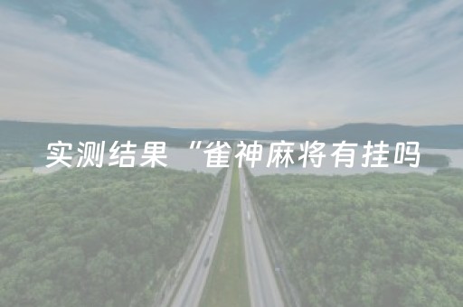 实测结果“雀神麻将有挂吗（专用辅牌神器免安装）