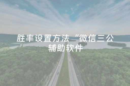 胜率设置方法“微信三公辅助软件（专用辅牌神器免安装）