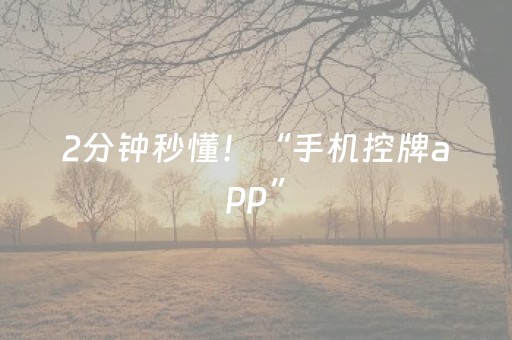 2分钟秒懂！“手机控牌app”（详细辅助教程）-哔哩哔哩