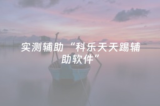 实测辅助“科乐天天踢辅助软件”（详细透视教程）-哔哩哔哩