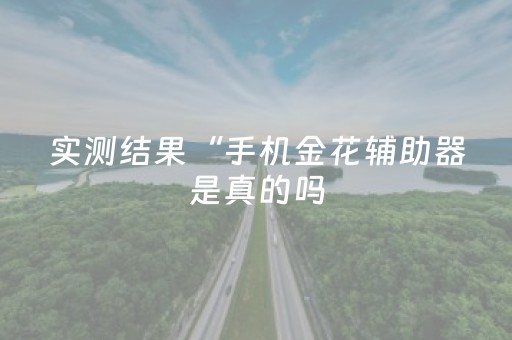 实测结果“手机金花辅助器是真的吗（助赢神器通用版）