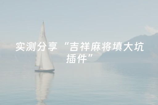 实测分享“吉祥麻将填大坑插件”（详细开挂教程）-哔哩哔哩