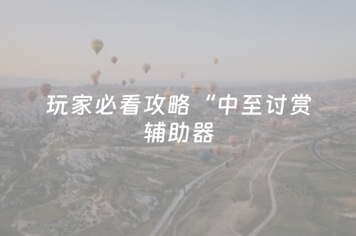 玩家必看攻略“中至讨赏辅助器（专用辅牌神器免安装）