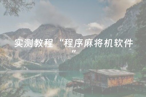实测教程“程序麻将机软件”（详细透视教程）-哔哩哔哩