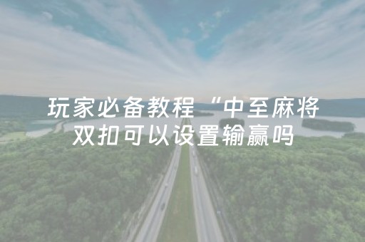 玩家必备教程“中至麻将双扣可以设置输赢吗（专用辅牌神器免安装）