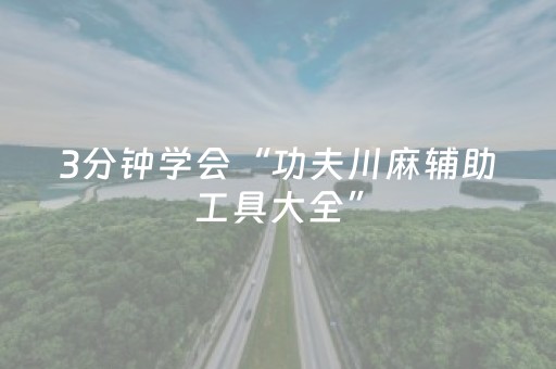 3分钟学会“功夫川麻辅助工具大全”（详细透视教程）-哔哩哔哩