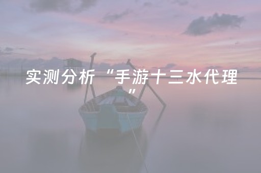 实测分析“手游十三水代理”（详细透视教程）-哔哩哔哩