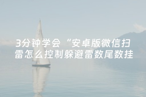 3分钟学会“安卓版微信扫雷怎么控制躲避雷数尾数挂”（详细透视教程）-哔哩哔哩