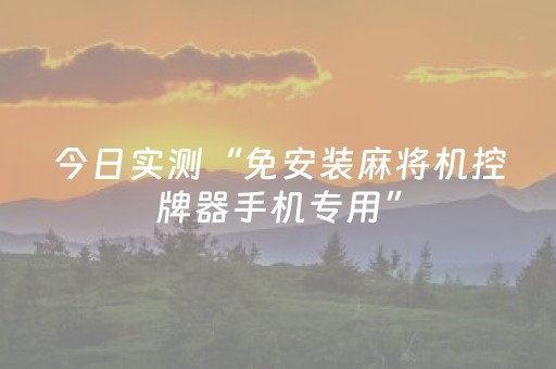 今日实测“免安装麻将机控牌器手机专用”（详细透视教程）-哔哩哔哩