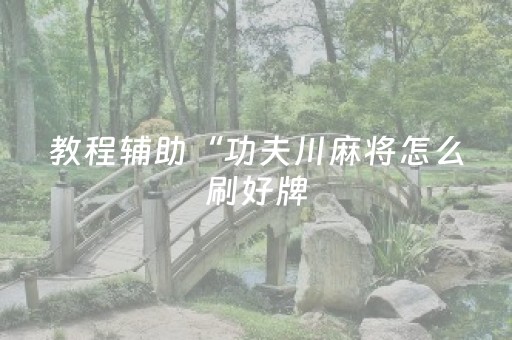 教程辅助“功夫川麻将怎么刷好牌（助赢神器通用版）