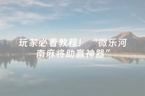 今日实测“微乐麻将神器680元”（详细辅助教程）-哔哩哔哩