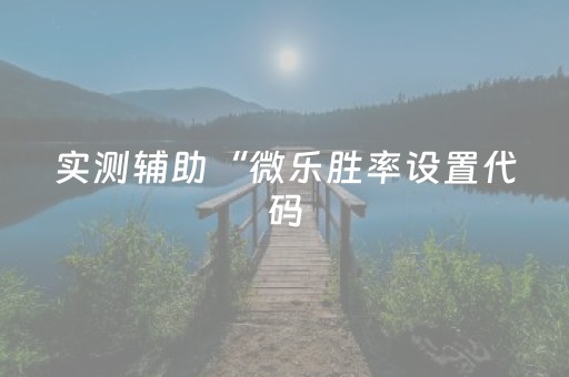 实测辅助“微乐胜率设置代码（专用辅牌神器免安装）