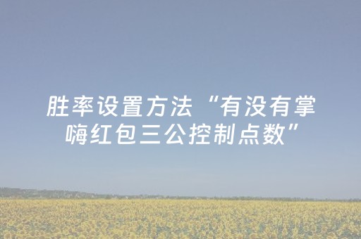 胜率设置方法“有没有掌嗨红包三公控制点数”（详细透视教程）-哔哩哔哩
