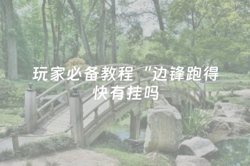 玩家必备教程“边锋跑得快有挂吗（专用辅牌神器免安装）