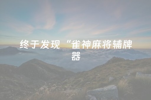 玩家必备教程“微乐吉林麻将助手神器装（专用辅牌神器免安装）