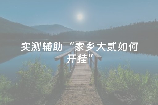 实测辅助“家乡大贰如何开挂”（详细透视教程）-哔哩哔哩