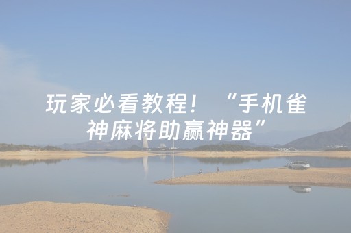 玩家必看教程！“手机雀神麻将助赢神器”（详细辅助教程）-哔哩哔哩
