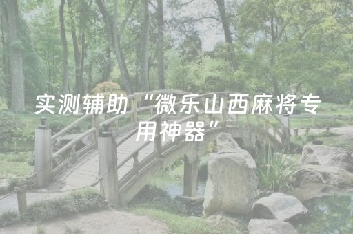 实测辅助“微乐山西麻将专用神器”（详细透视教程）-哔哩哔哩