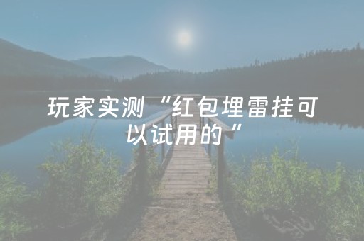 玩家实测“红包埋雷挂可以试用的 ”（详细透视教程）-哔哩哔哩