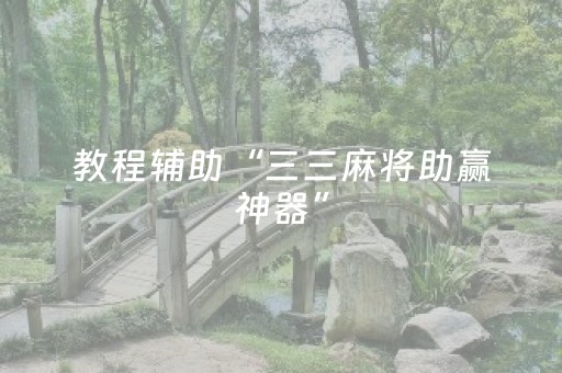 教程辅助“三三麻将助赢神器”（详细透视教程）-哔哩哔哩