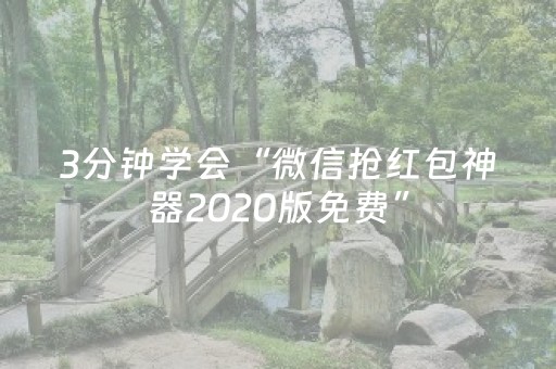3分钟学会“微信抢红包神器2020版免费”（详细透视教程）-哔哩哔哩