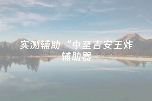 实测辅助“中至吉安王炸辅助器（助赢神器通用版）