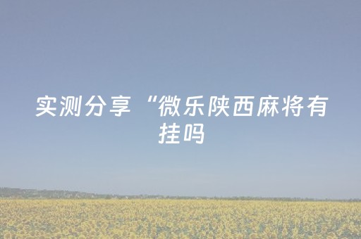 实测分享“微乐陕西麻将有挂吗（助赢神器通用版）
