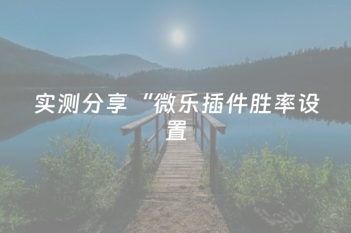 实测分享“微乐插件胜率设置（专用辅牌神器免安装）
