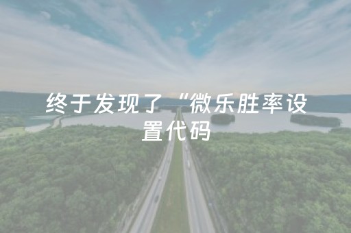 终于发现了“微乐胜率设置代码（专用辅牌神器免安装）