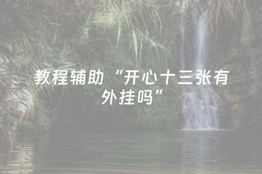 教程辅助“开心十三张有外挂吗”（详细透视教程）-哔哩哔哩