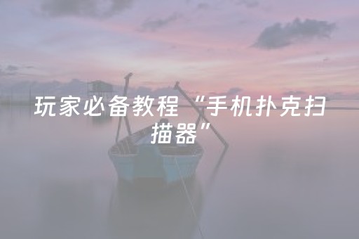 玩家必备教程“手机扑克扫描器”（详细透视教程）-哔哩哔哩