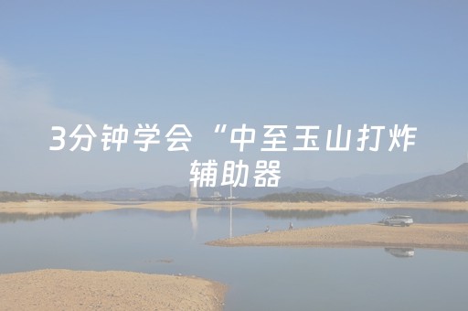 3分钟学会“中至玉山打炸辅助器（助赢神器通用版）