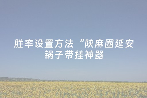 胜率设置方法“陕麻圈延安锅子带挂神器（专用辅牌神器免安装）
